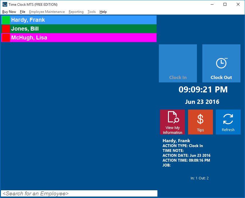 Free Employee Time Clock Software Time Clock MTS