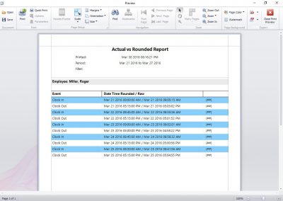 Actual vs Rounded Report