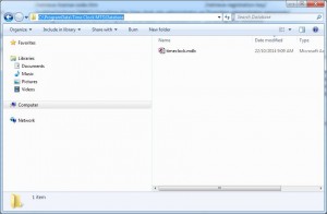 Finding your Time Clock MTS Data File - Windows 7