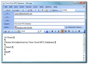 Emailing Your Time Clock MTS Data File