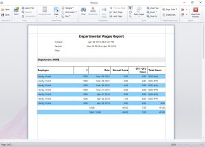 The Departmental Wages Report