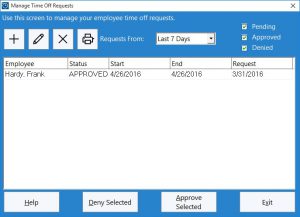 Managing Time Off Requests