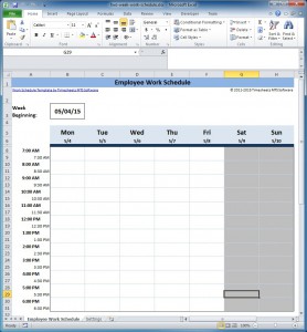 Two Week Work Schedule