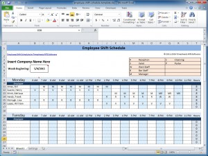 Weekly Shift Schedule