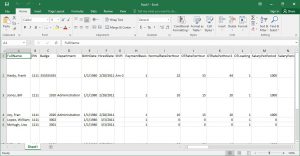 Time clock employees can be exported to MS Excel.