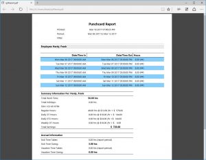 The Exported Payroll Report in PDF Format