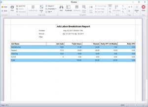 The Job Labor Breakdown Report