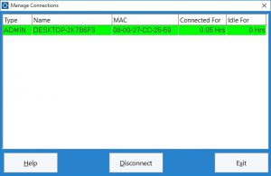 This screen is used to manage the connections to the Time Clock MTS database, useful for the multi user version of the software