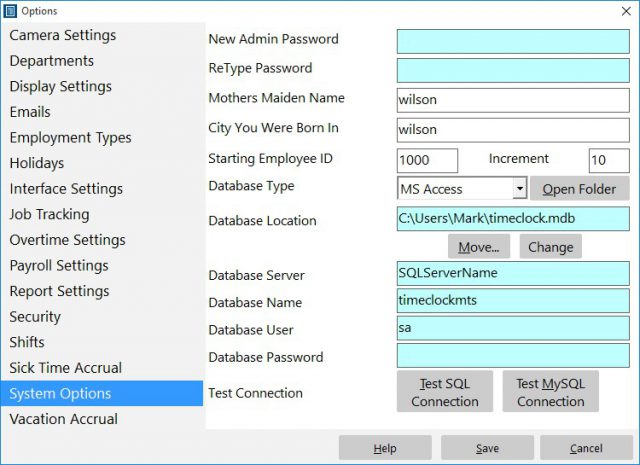 Figure 6 - New Database Path