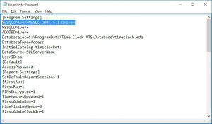 The MySQLDriver Configuration Setting