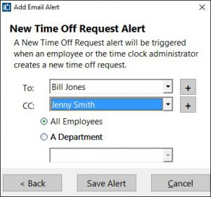 A New Time Off Request Email Alert