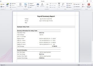 The Payroll Summary Report