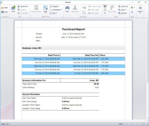 The Employee Punchcard Report