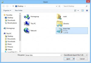 Locate the QuickBooks Timer Lists File