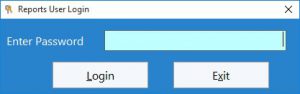 This screen is used by report users to login with their password.