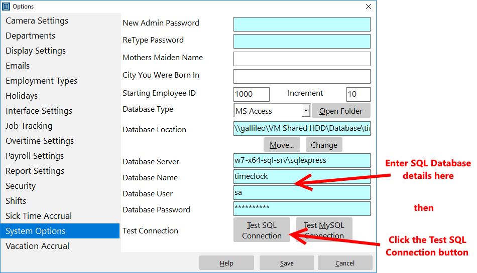 sql studio setting permitting field types from changing