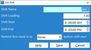 Shifts can be used to control when employees can punch in.