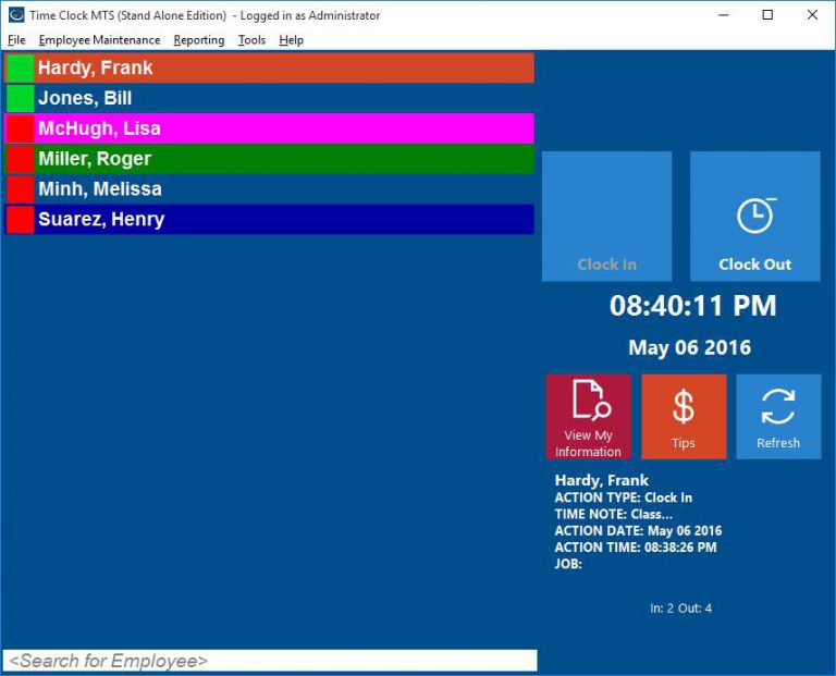 timeclockloggedinadmin Time Clock MTS