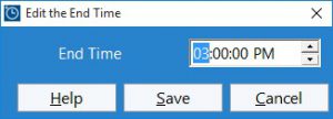Figure 4 - Changing End Time to 3:00PM