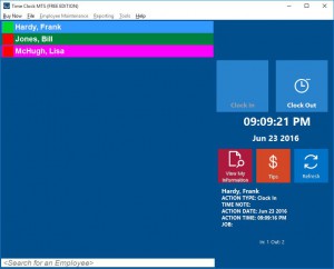 The Free Edition of Time Clock MTS
