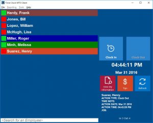 The Time Clock MTS Client Software