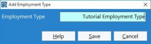 Adding an Employment Type