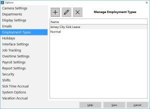 Manage Employment Types